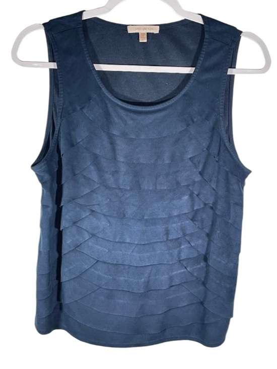 Skies Are Blue Tops - Skies Are Blue Microsuede Sleeveless Layered Top